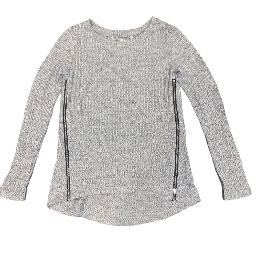 Rachel Roy Side Zipper Grey Marled Sweater Size XS - Picture 7 of 7